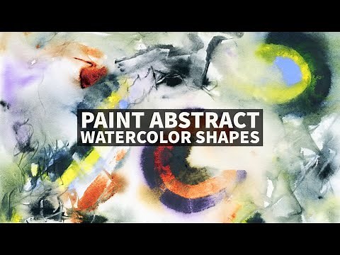 Abstract Painting with Credit Card | Watercolor Tutorial for Beginners