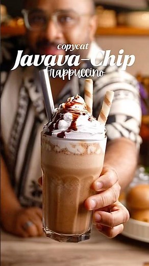 My Favorite Homemade Javava Chip Frappuccino Recipe ☕️ #easyrecipes #shorts #foodies