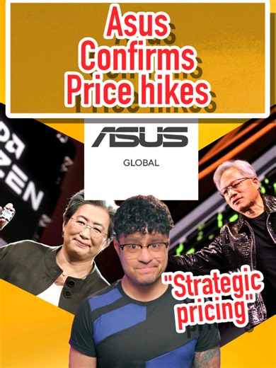 Asus confirms price hike as news of $5000 GPU rumors strike #asus #nvidia #ai #amd #gamingnews