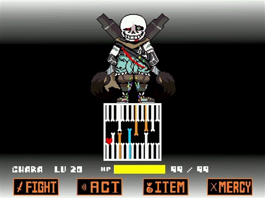 Ink sans 最后的光彩色版锁血过关，附(下载连接)