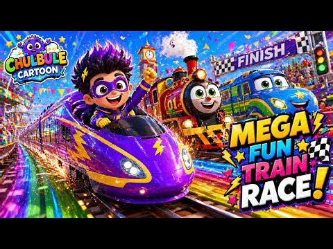 Funny Cartoon Railways Racing Adventure For Kids #kids #kidscartoon