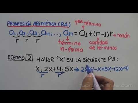 PROGRESION ARITMETICA (Teoría y Ejemplos)