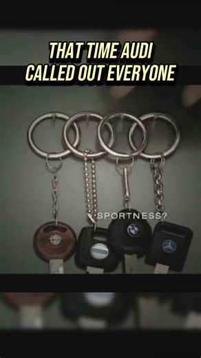 Audi made a commercial around 2009 throwing a shot at the other competitors notably bmw and mercedes while showing their logo in a clever way. Audi used to be a brand that had a lot of personality, but unfortunately i feel they have lost some of that uniqueness in the recent years. #audi #bmw #mercedes #porsche