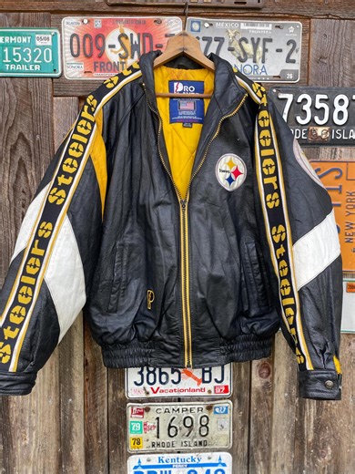 Vintage 90’s Pittsburgh Steelers Leather NFL Pro Player Varsity Jacket Men’s XL - Etsy