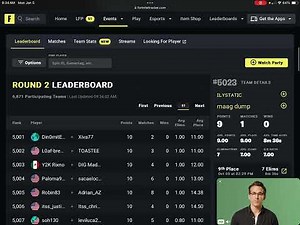 Checking my Fortnite stats on Fortnite tracker