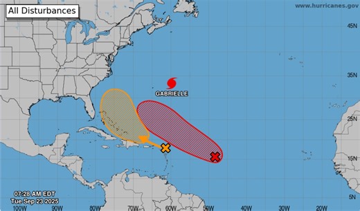 National Hurricane Center tracking 2 potential tropical systems in Gabrielle’s wake