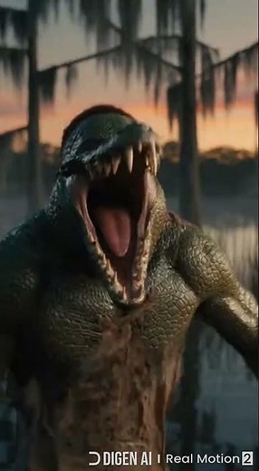 Man Transforms Into a Crocodile and Emerges From the Swamp!