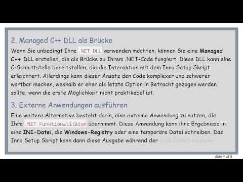Wie man eine .NET DLL aus einem Inno Setup Skript aufruft