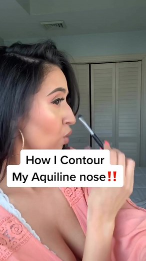 How I contour my Aquiline Nose❤️ I hope you find this helpful! Love youuu #contouring #nosecontour #aquilinenose #makeuptips