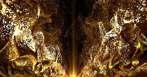 Shining Golden Particle Light Tunnel Loop