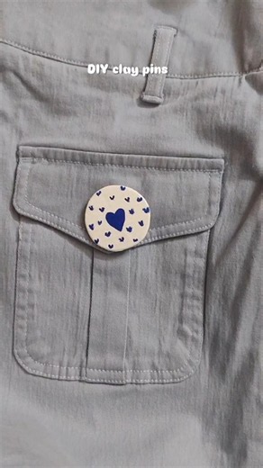 Video 13: Diy Clay Pins|Bag pins|Jeans pocket pins|Diy ideas with clay| #growth #clayart #ytshorts