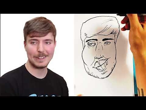 How to Draw MR BEAST Caricature