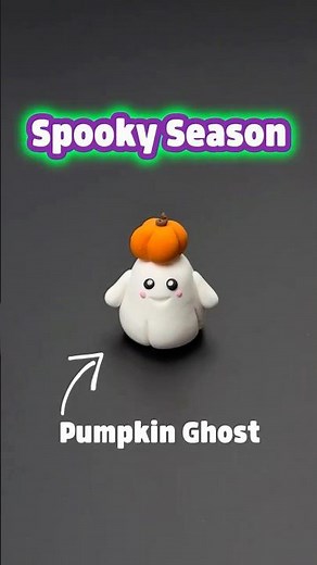 The CUTEST Pumpkin GHOST 👻 CLAY DIY Halloween #clay #diy #halloween