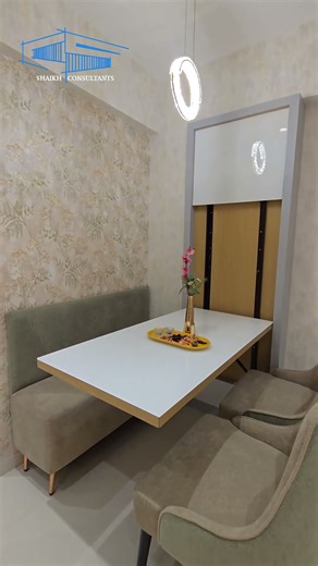 Foldable Dining Table Sample Flat at Sayba Arcadia, Kurla East Shaikh Consultants