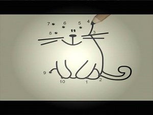 BabyFirstTV: Connect the Dots: CAT | Learn Animals for Toddlers | Drawing Lesson Cartoons