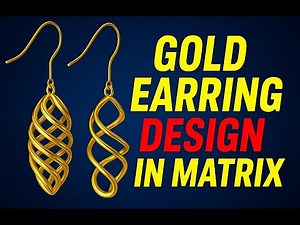 !! Gold Twist Earring Design in Matrix | 3D Jewelry Modeling Tutorial !! #matrix3d #rhinoceros #cad