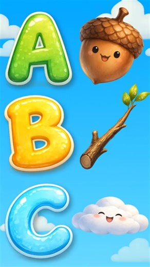 Learn ABC with Nature 🌱(A–H) | Nature Words for Kids