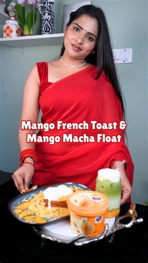 Anusha Chenna | ✨Mango French Toast with DairyDay mango ice cream with fruit chunks✨ ~Ingredients: * Milk- 500 ml🥛 * ⁠Custard powder- 1 Tbsp✨ * ⁠Sugar- 2... | Instagram