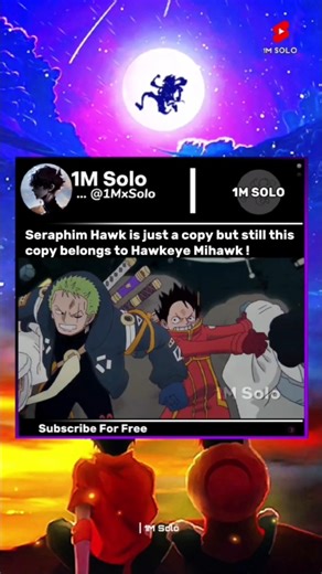 S-Hawk Hawkeye Mihawk's Seraphim #onepiece #luffy #zoro #sanji