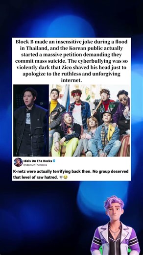 The internet demanded they end their lives over a joke. 🥀💔 #Shorts #BlockB #Zico #Kpopfyp