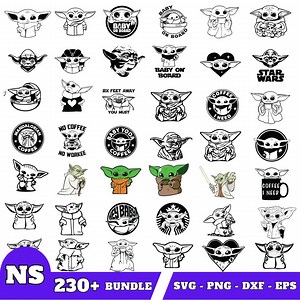 Baby Yoda Svg Bundle- Png-svg-dxf-eps - Etsy