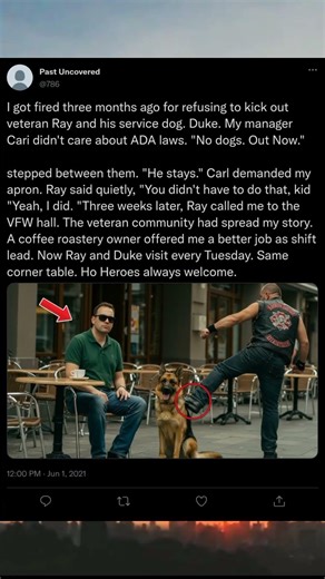 Worker Fired for Protecting Service Dog, Later Supported by Community #shorts