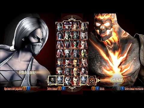 Mortal Kombat Female SMOKE DARK KAHN MILEENA VENOM and more DLC MK Skin PC Mod MK9 Komplete Edition