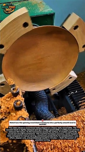 Insane Wood Bowl Turning Machine! So Satisfying 😱 #woodworking #satisfying #shorts