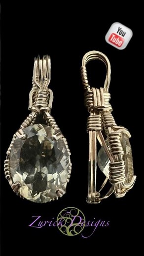 How I Wire Wrap a DEEP Faceted Gemstone with a Prong Setting #wirewrapped #wirewrapping #jewelry