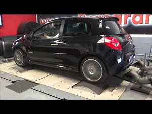Vidéo Test Reprogrammation moteur Clio 3 RS 197ch 198@209ch o2programmation test dyno