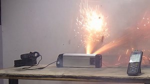 Shocking demonstration shows how e-bike battery goes up in flames