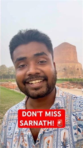“Yeh hai Sarnath – jahan Bhagwan Buddha ne apna pehla updesh diya tha! 🛕”#keertiman #sarnath #tour