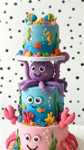 239K views · 7K reactions | Crabby Coral Carnival Cake視 | Angel Carrera | Facebook