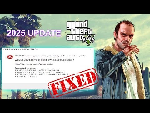 How to Fix Scripthookv Critical Error in GTA5 or GTA V | 2025 Update