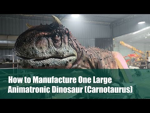 How to Manufacture One Large Animatronic Dinosaur, #Carnotaurus #Animatronics
