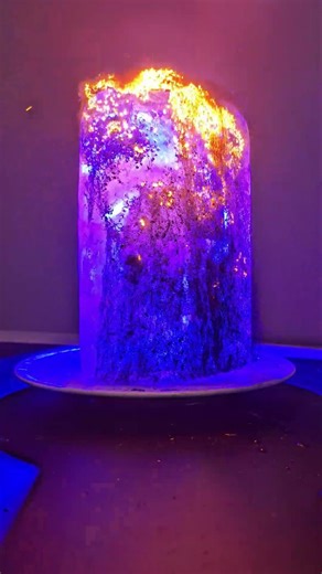 Is this ice actually on fire? 🔥 #experiment