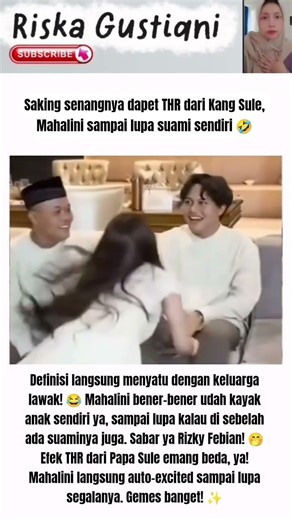 Saking senangnya dapet THR dari Kang Sule, Mahalini sampai lupa suami sendiri! #mahalini #short