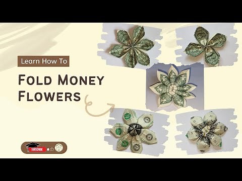 DIY How To Fold A Money Flower For A Graduation Lei | Easy Money Flowers | Origami Dollar Tutorial