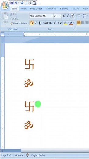 How to write Om & Swastika Symbol In MS Word ||