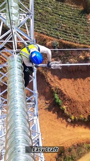 High Altitude Power Line Installation