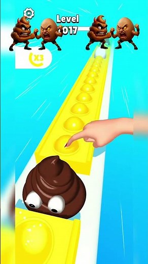 Ultimate Poop Egg Popper Game 💩 | Crazy Hand Touch Challenge | Pop Run 3D Funny Moments #shorts