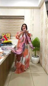 ST4129- PARTY WEAR SILKY SOFT ORGANZA FABRIC HAND WORK AND DIGITAL PRINTED LONG TOP.• www.suruma.in