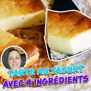 2.6M views · 9.8K reactions | Tarte au yaourt avec 4 INGRÉDIENTS ! 拏 La recette, c'est juste ici  Pour 1 tarte : 4 yaourts à la grecque 3 oeufs 180 gr de sucre blond 60 gr de maïzena | Chocmiel cuisine | Facebook