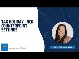 Tax Holiday - NCR Counterpoint Settings