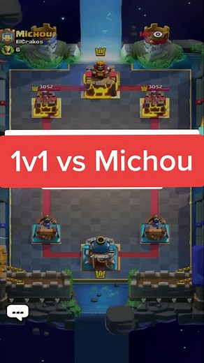 Défi 1v1 contre Michou sur Clash Royale