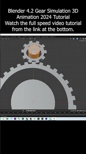 Blender 4.2 Gear Simulation 3D Animation 2024 Tutorial #blender #gear #driver #3danimation #tutorial