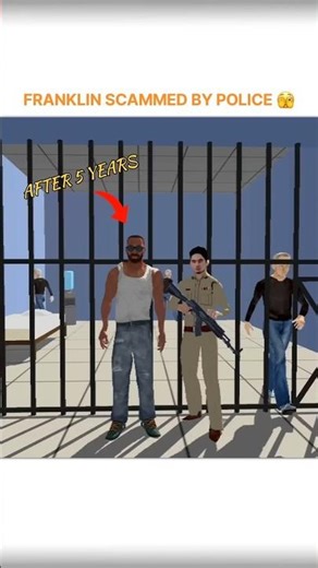 FRANKLIN SCAMMED BY POLICE 🚓 INDIAN BIKE DRIVING 3D #shorts #indianbikedriving3d #gta