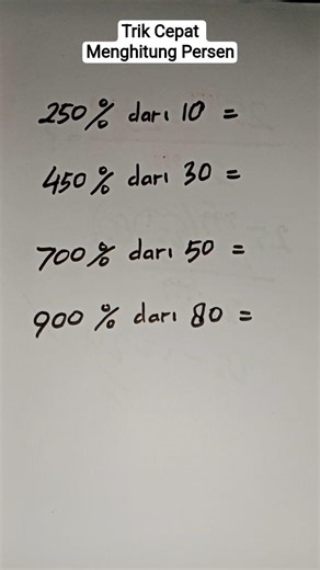 Less Than 5 Seconds‼️ Quick Tricks for Calculating Percentage #shorts #maths