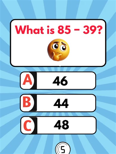 Quick Math Quiz 🔢 #math #quiz #brain #learn #fast ⚡
