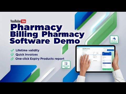 Retail Pharmacy Billing Software Demo | Quick Invoices, Expiry Reports & Lifetime Validity